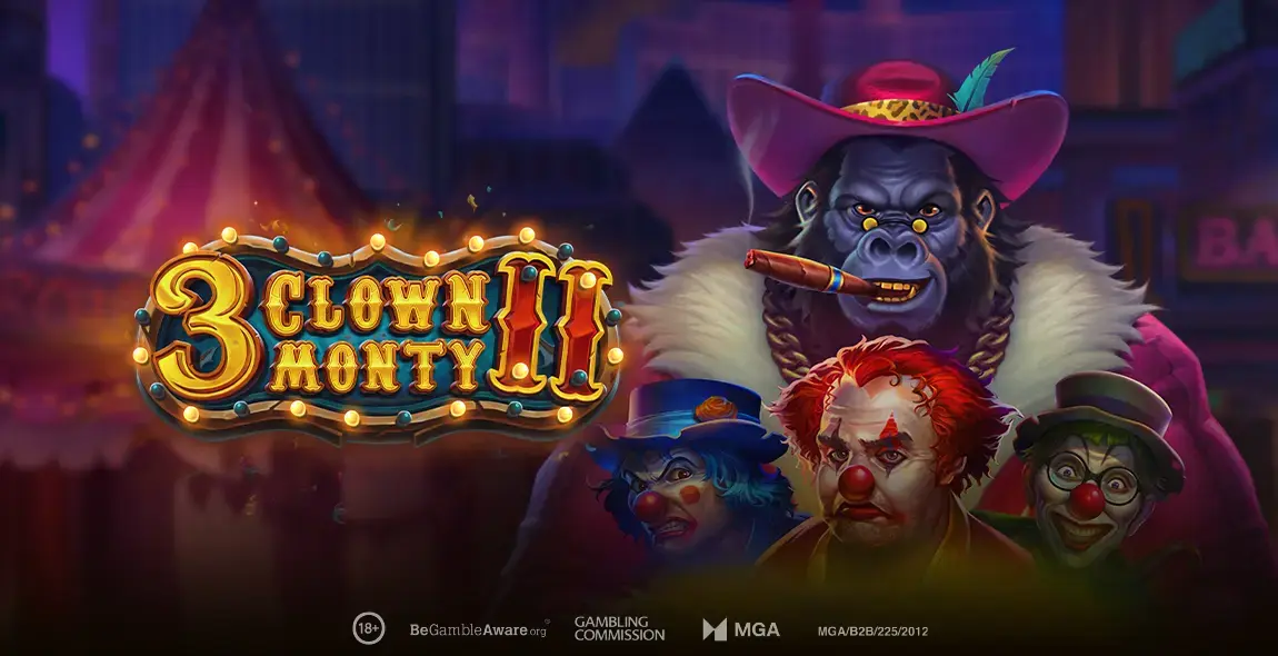 Play'n GO's online slot 3 Clown Monty 2