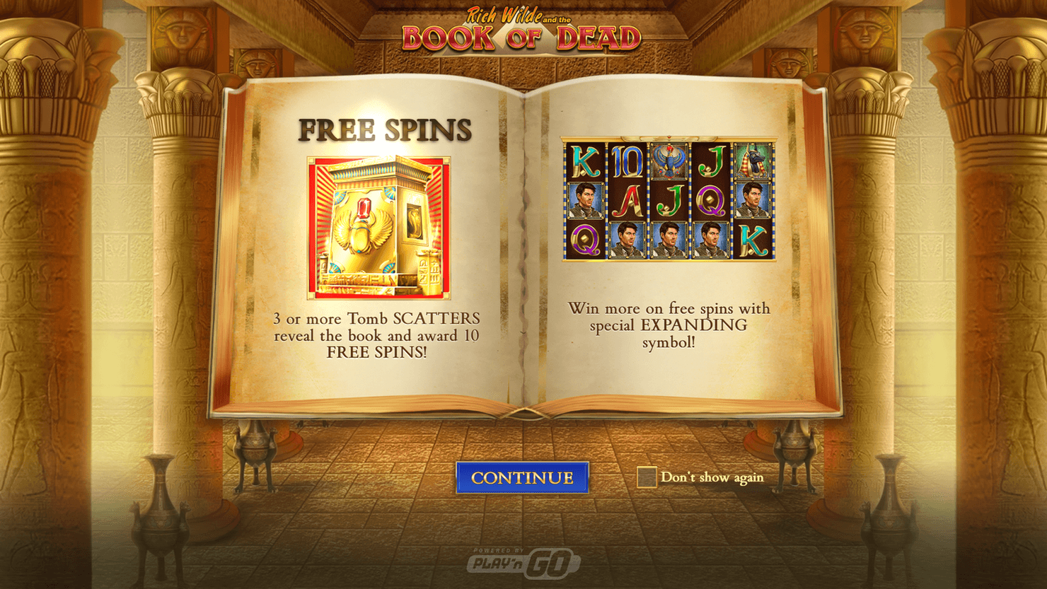 Book of Dead slot preloader screen