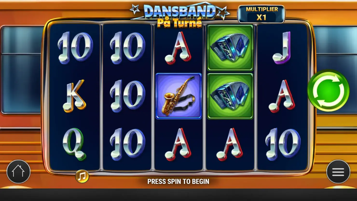 Second screenshot of Play'n GO's new game Dansband På Turné