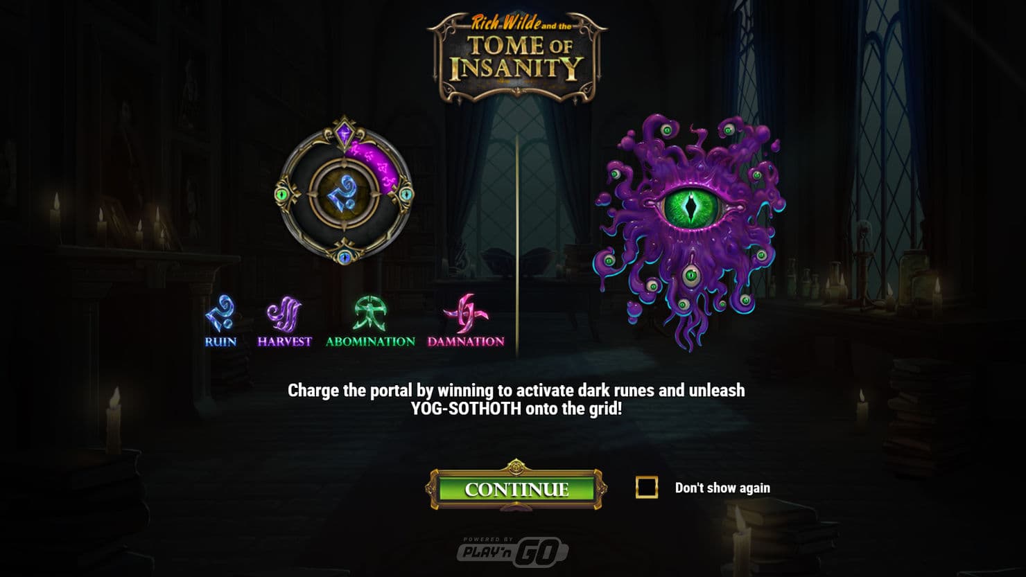 Screenshot from Play'n GO's Rich Wilde and the Tome of Insanity