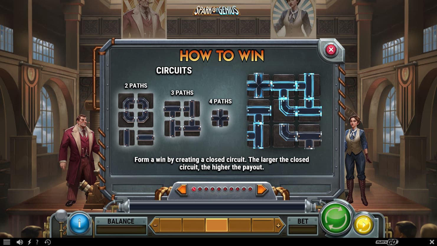 Game showing FuseWays circuits and pathways