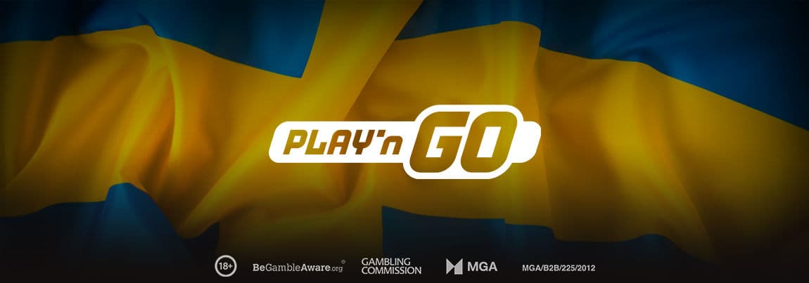 Play'n GO logo on Swedish flag