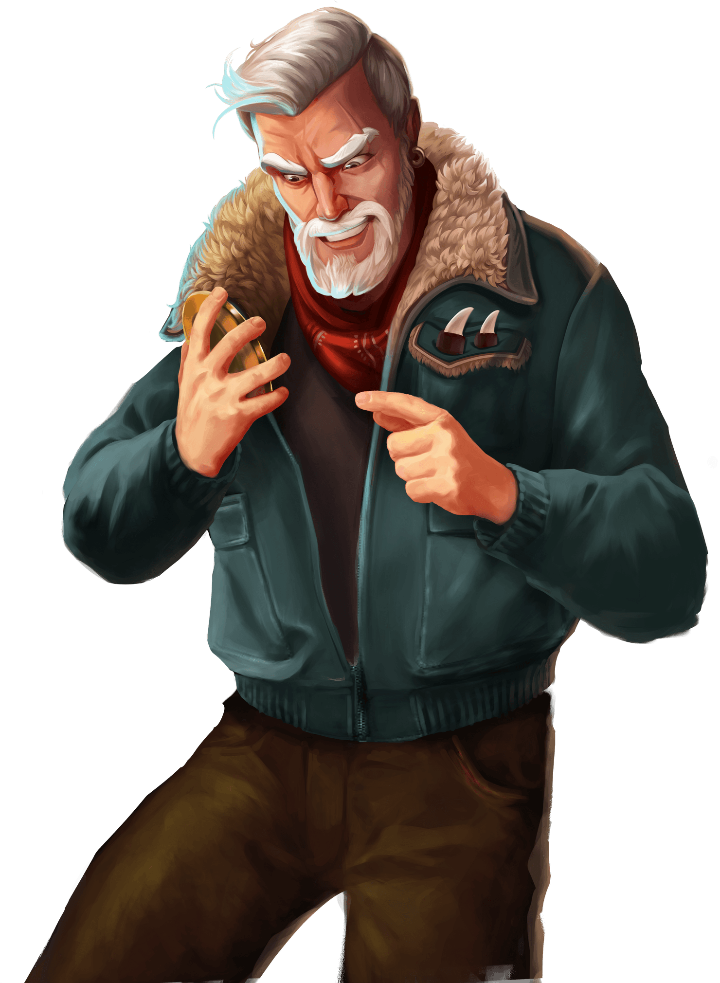 Gerard Wilde with his compass