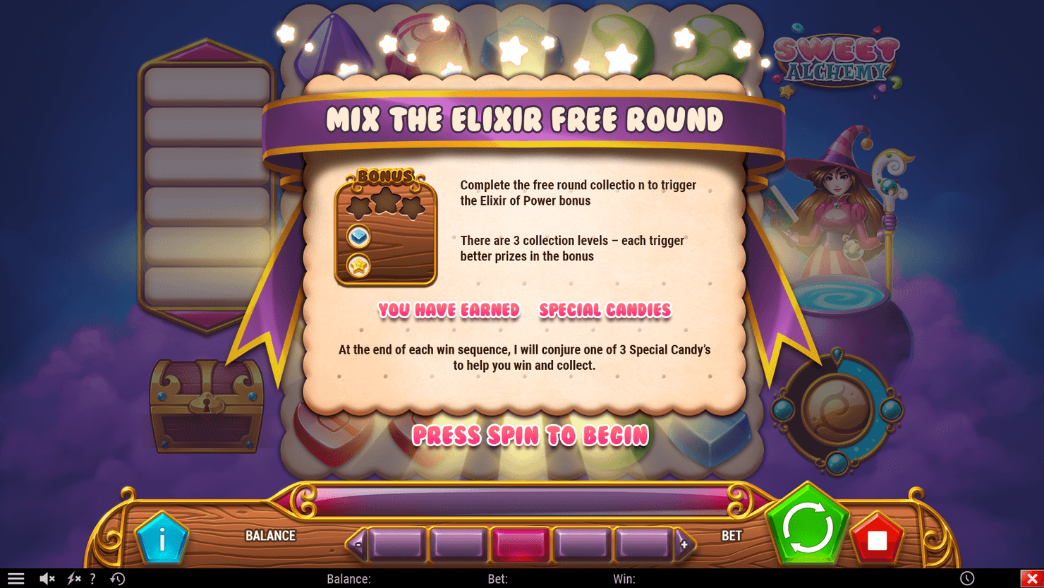 Sweet Alchemy's Mix the Elixir Free Round
