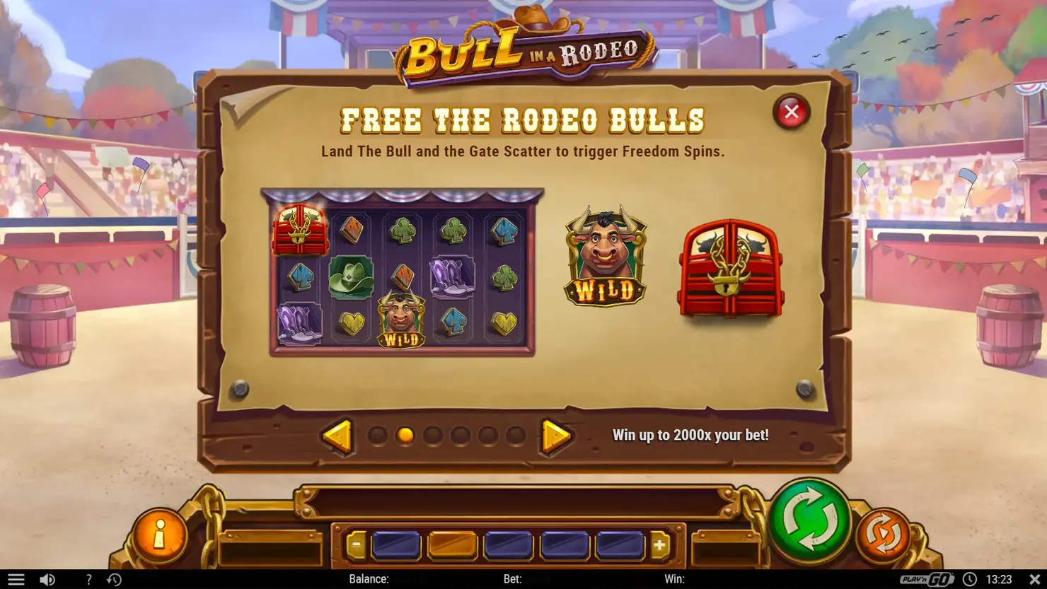 Bull in a Rodeo online slot Free Spins information