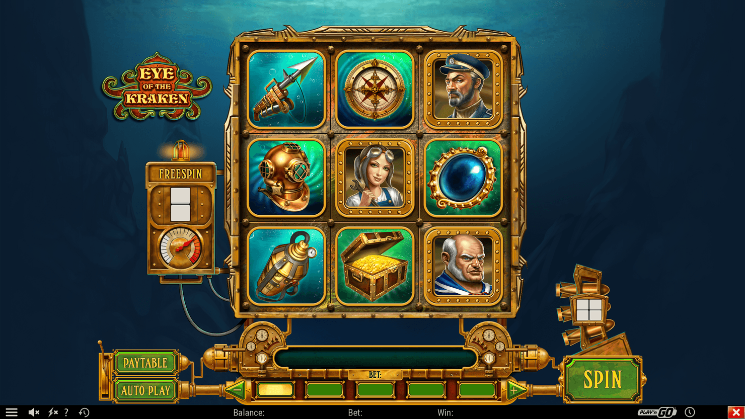 Eye of the Kraken grid with nautical symbols