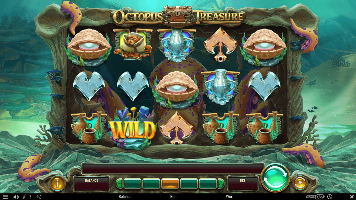 Octopus Treasure reels with deep sea symbols
