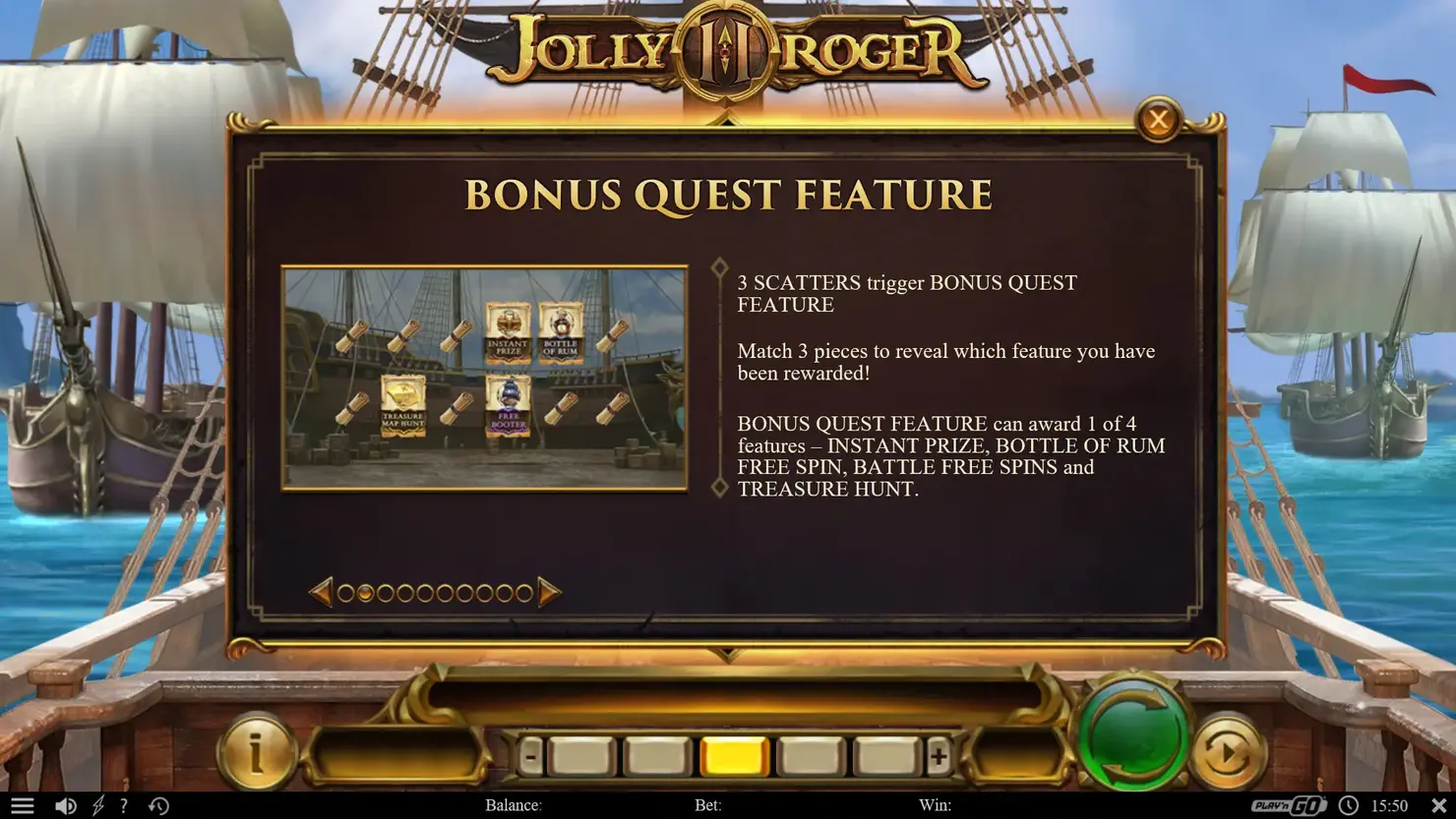 Jolly Roger 2 Bonus Quest Feature information