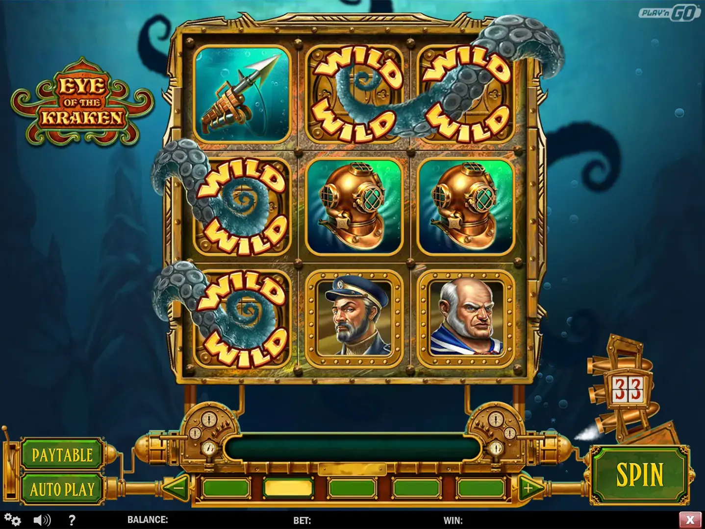 Eye of the Kraken slot grid