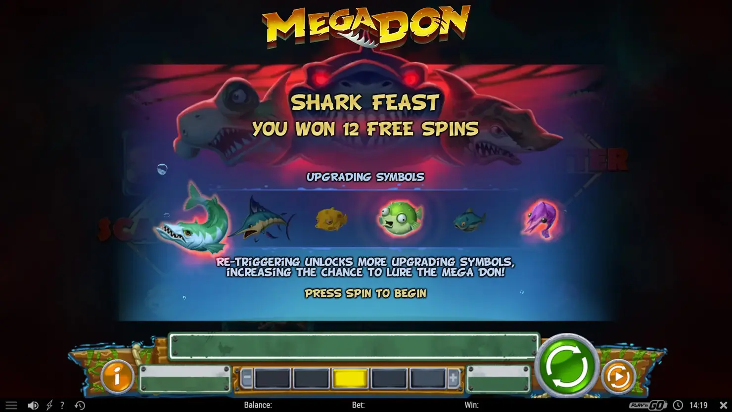 Mega Don Shark Feast Free Spins information