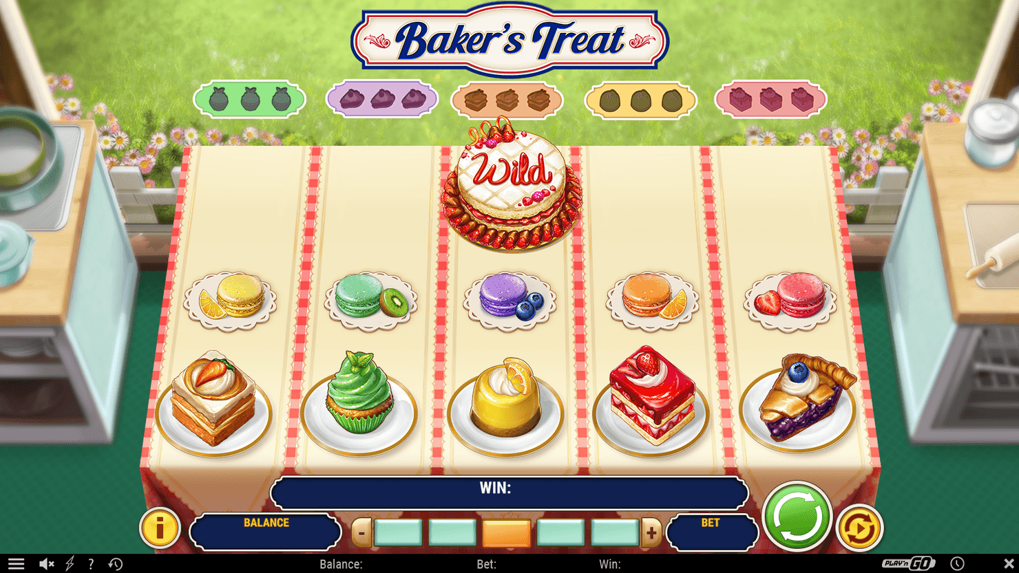 Baker's Treat reels with cake symbols