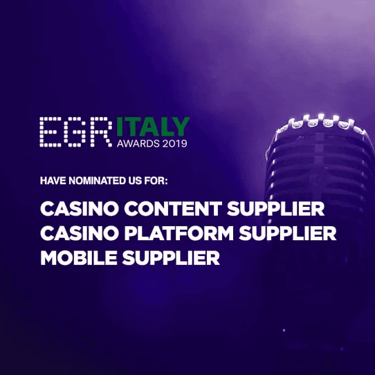 We’ve Been Nominated at EGR Italy Awards 2019!
