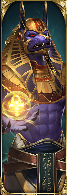 Anubis with glowing Ankh